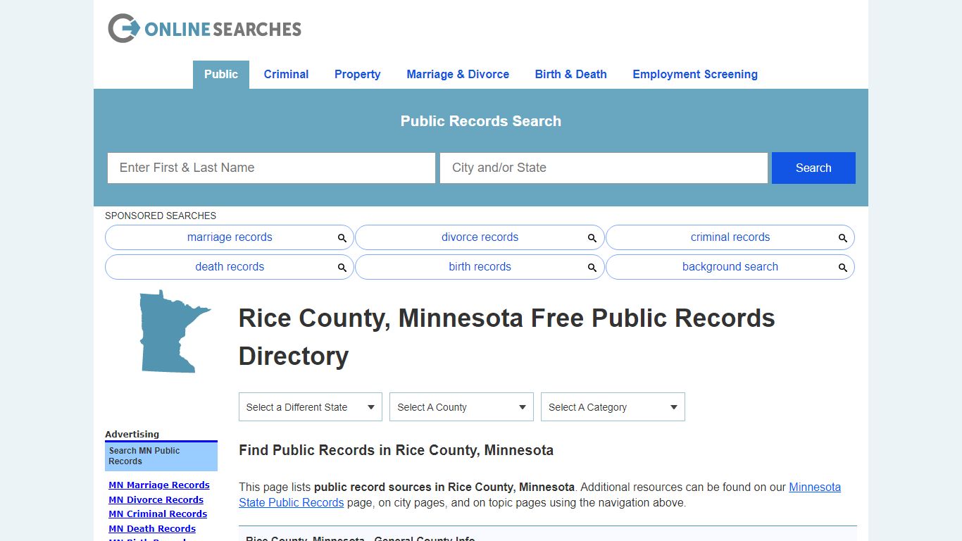 Rice County, Minnesota Public Records Directory