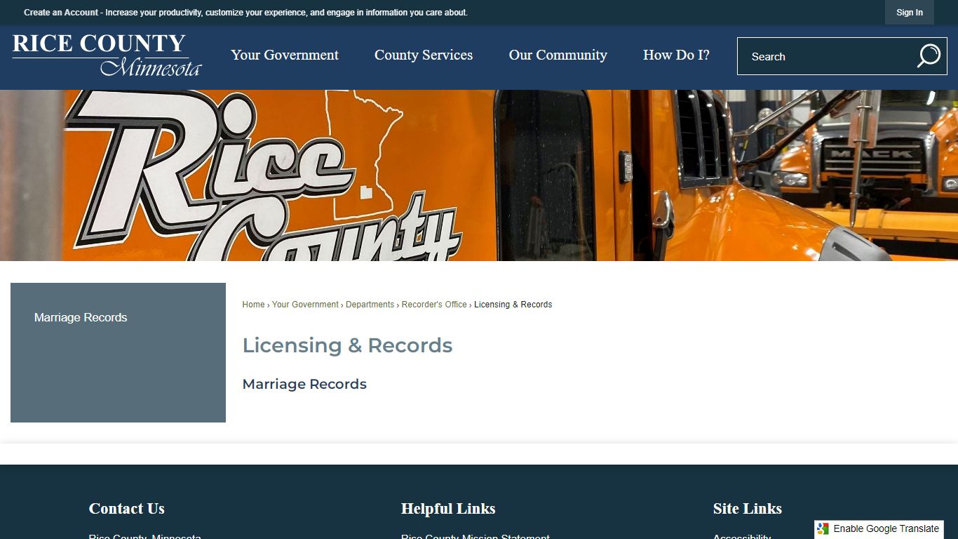 Licensing & Records | Rice County, MN